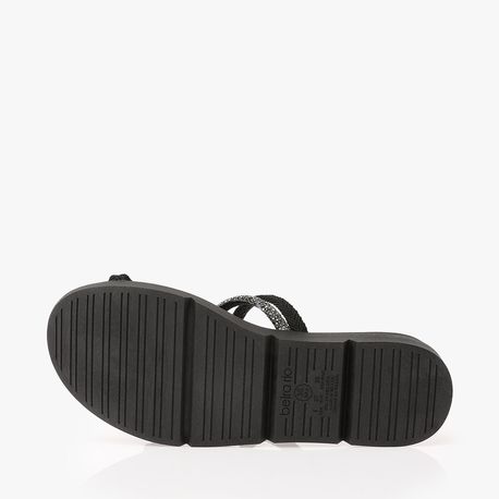 RASTEIRA SANDALIA TRANCA + GLITTER 8387533 PRETO/BLACK DIAMOND 34