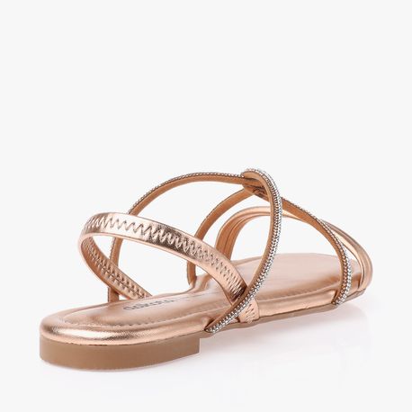 RASTEIRA TIRA CRUZADA Y6976 006-ROSE METAL/OURO VELHO TIRA 36