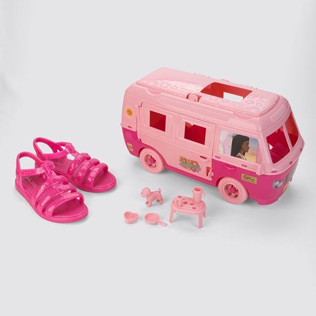 SANDALIA BARBIE  CARRO 23071 BC780-ROSA ESCURO GLITER 28