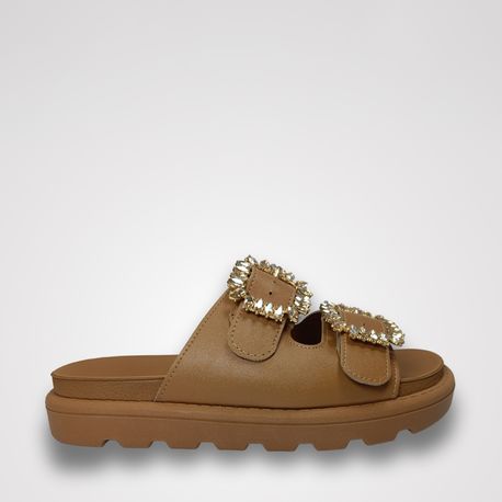 RASTEIRA SANDALIA BIRKEN FIVELA 6510106 CAMEL PELICA/OURO CLARO 34