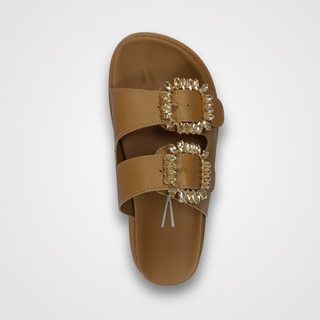 RASTEIRA SANDALIA BIRKEN FIVELA 6510106 CAMEL PELICA/OURO CLARO 34