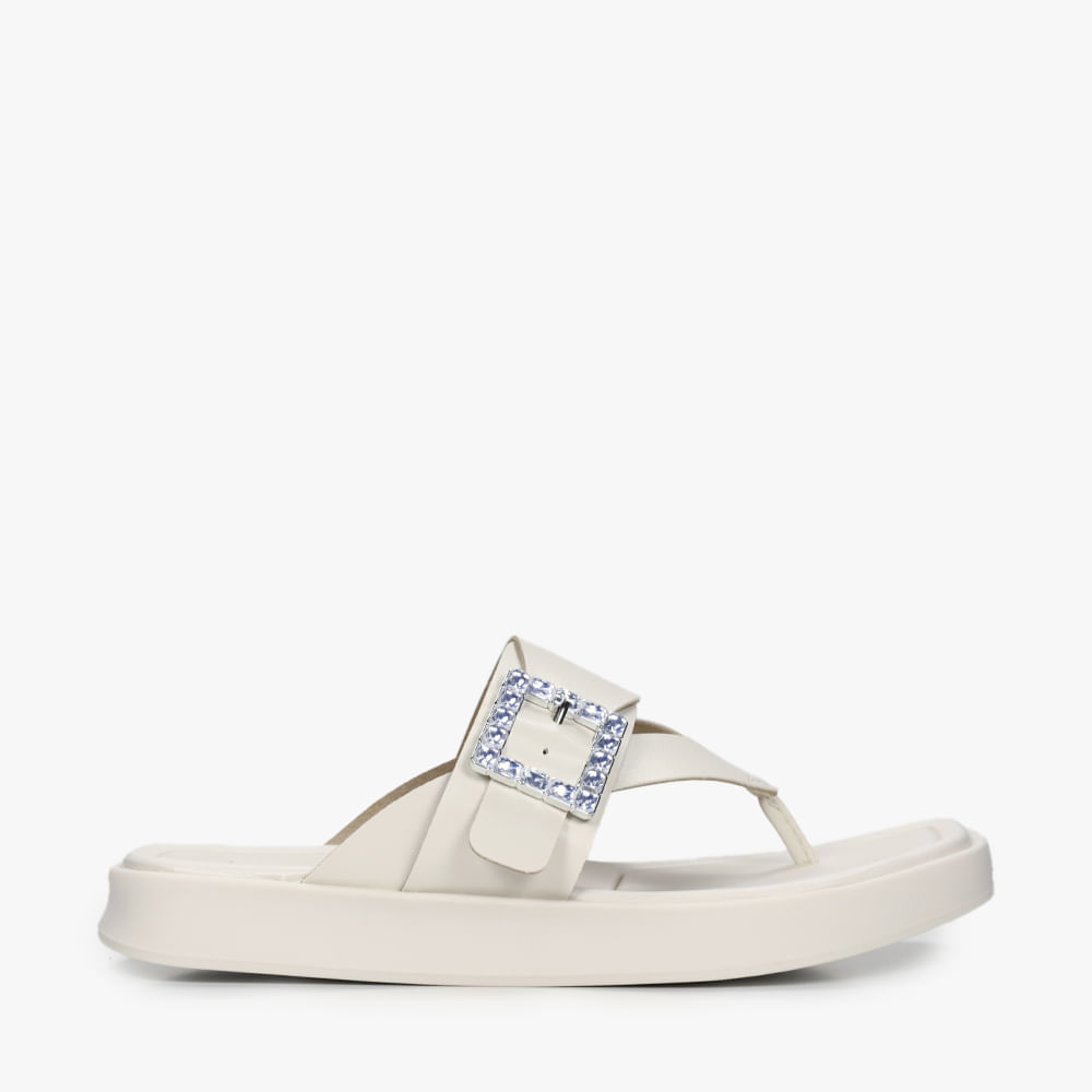 RASTEIRA SANDALIA DEDO FIVELA 5506100 BCO OFF CRISTAL 34