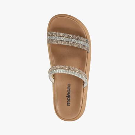 RASTEIRA SANDALIA BRILHOS 5469135 NUDE/CRISTAL/SILVER/BCO/OURO ROSASO/SILVER/BEGE 34