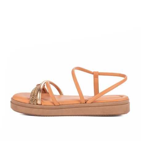 RASTEIRA SANDALIA NO STRASS MB513 03 NATURAL 34