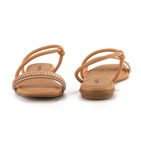SANDALIA RASTEIRA CALCE FACIL TIRA TRAMA MB181 01 ROSE 35