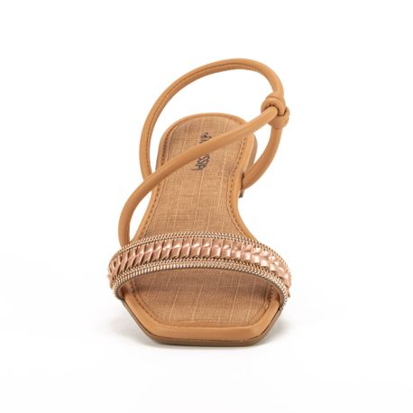 SANDALIA RASTEIRA CALCE FACIL TIRA TRAMA MB181 01 ROSE 35