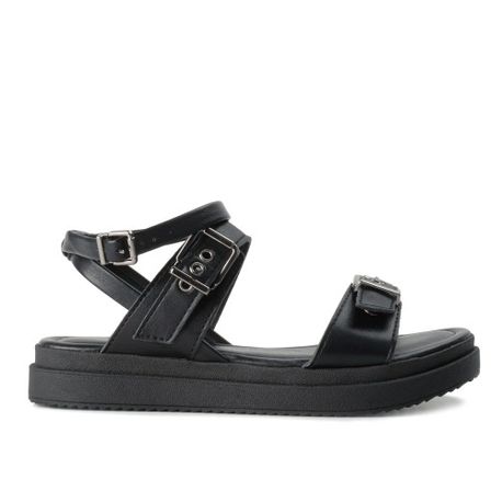 RASTEIRA SANDALIA DUAS TIRAS COM FIVELA Y7861 PRETO 34