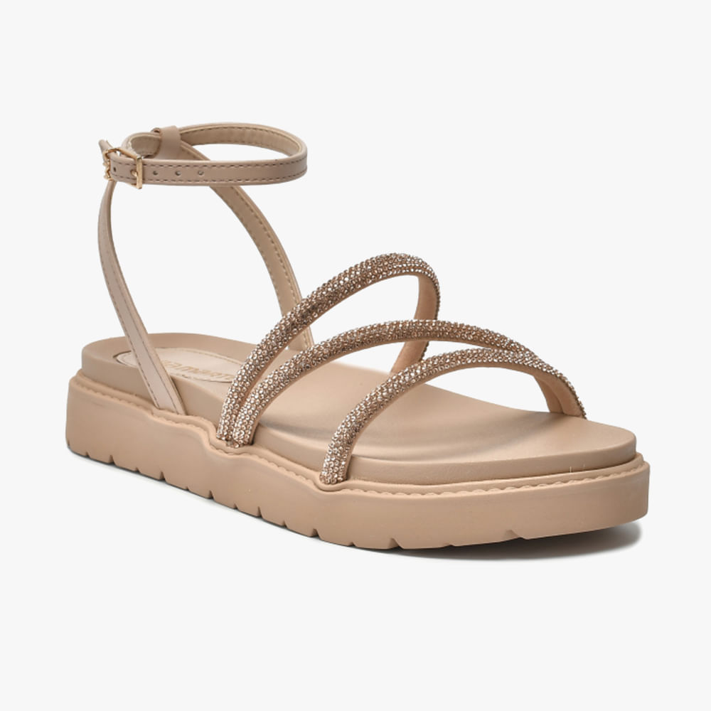 RASTEIRA SANDALIA STRASS 176006 CREME NP 34