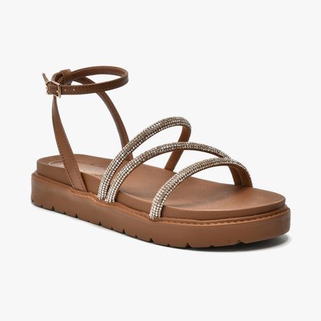 RASTEIRA SANDALIA STRASS 176006 GANACHE NP 34