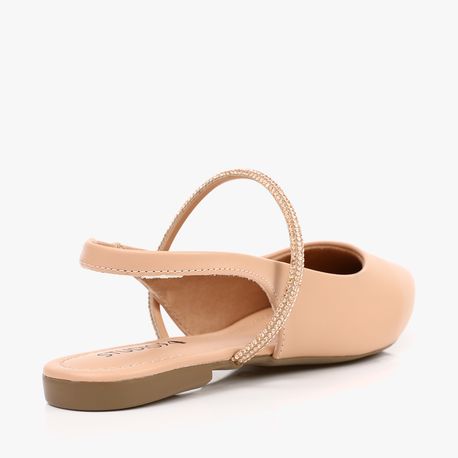 SAPATILHA SLINBACK STRASS SD9005179 NATURAL NP/ROSE 35