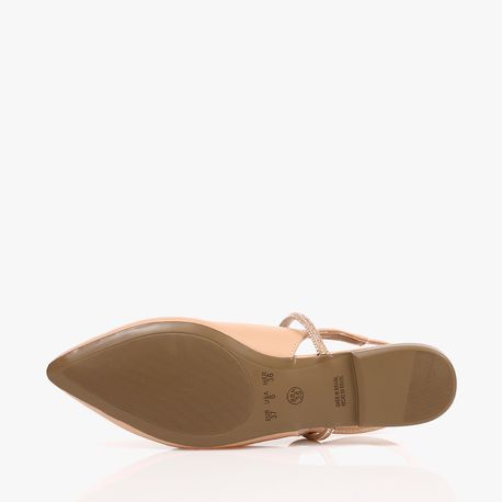 SAPATILHA SLINBACK STRASS SD9005179 NATURAL NP/ROSE 35