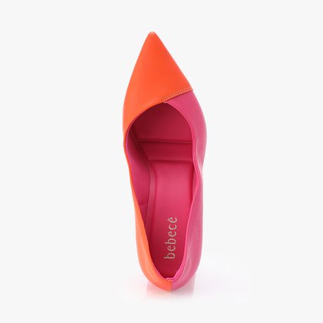 SCARPIN SALTO TRIANGULO T7024262 LARANJA/FUCSIA 34