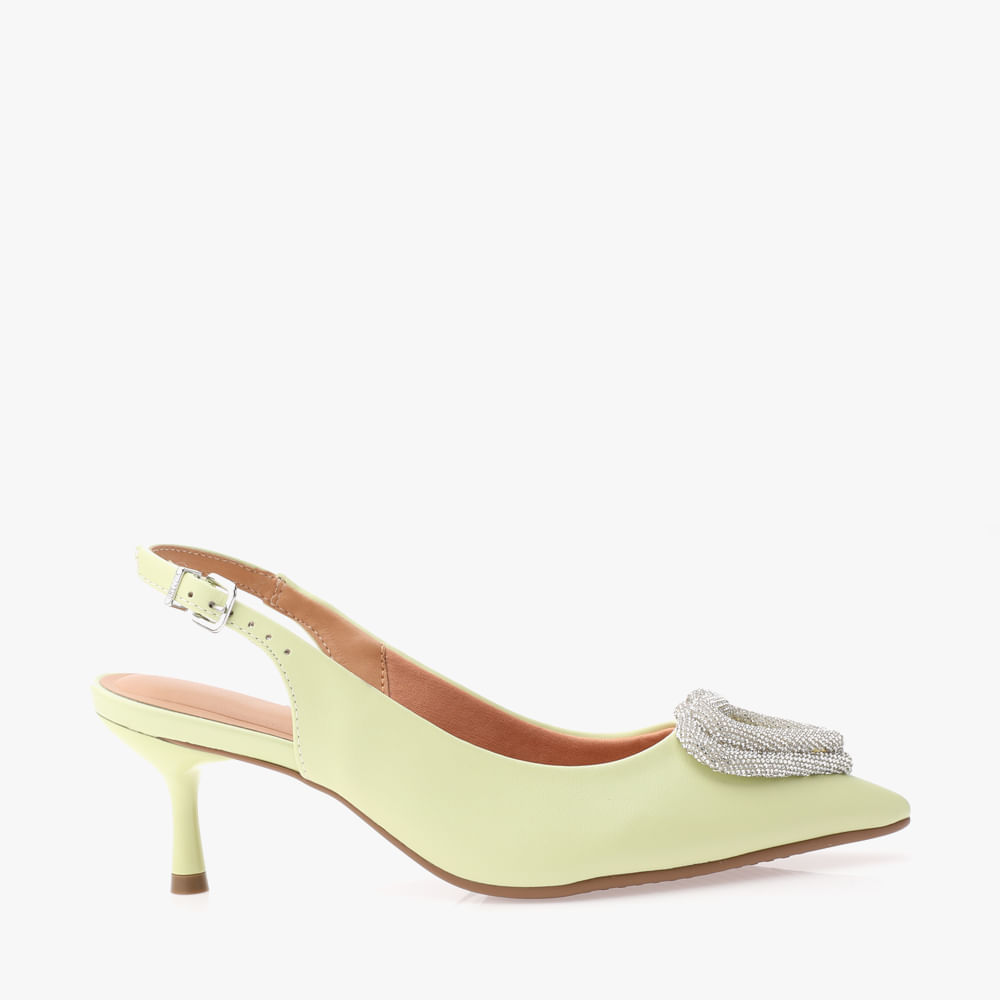 SCARPIN CHANEL CORACAO 1420104 MENTA 35