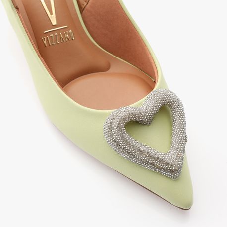 SCARPIN CHANEL CORACAO 1420104 MENTA 35