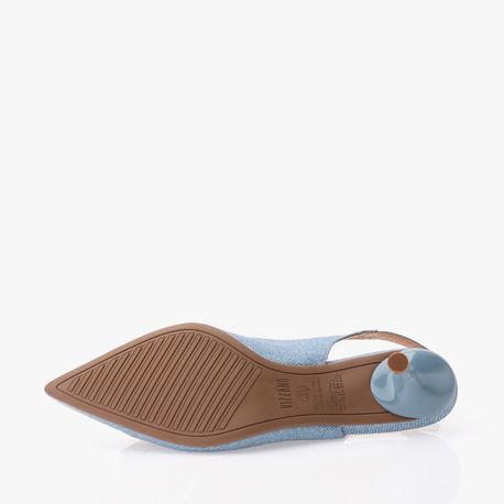 SCARPIN CHANEL CORACAO 1420104 JEANS CLARO 34