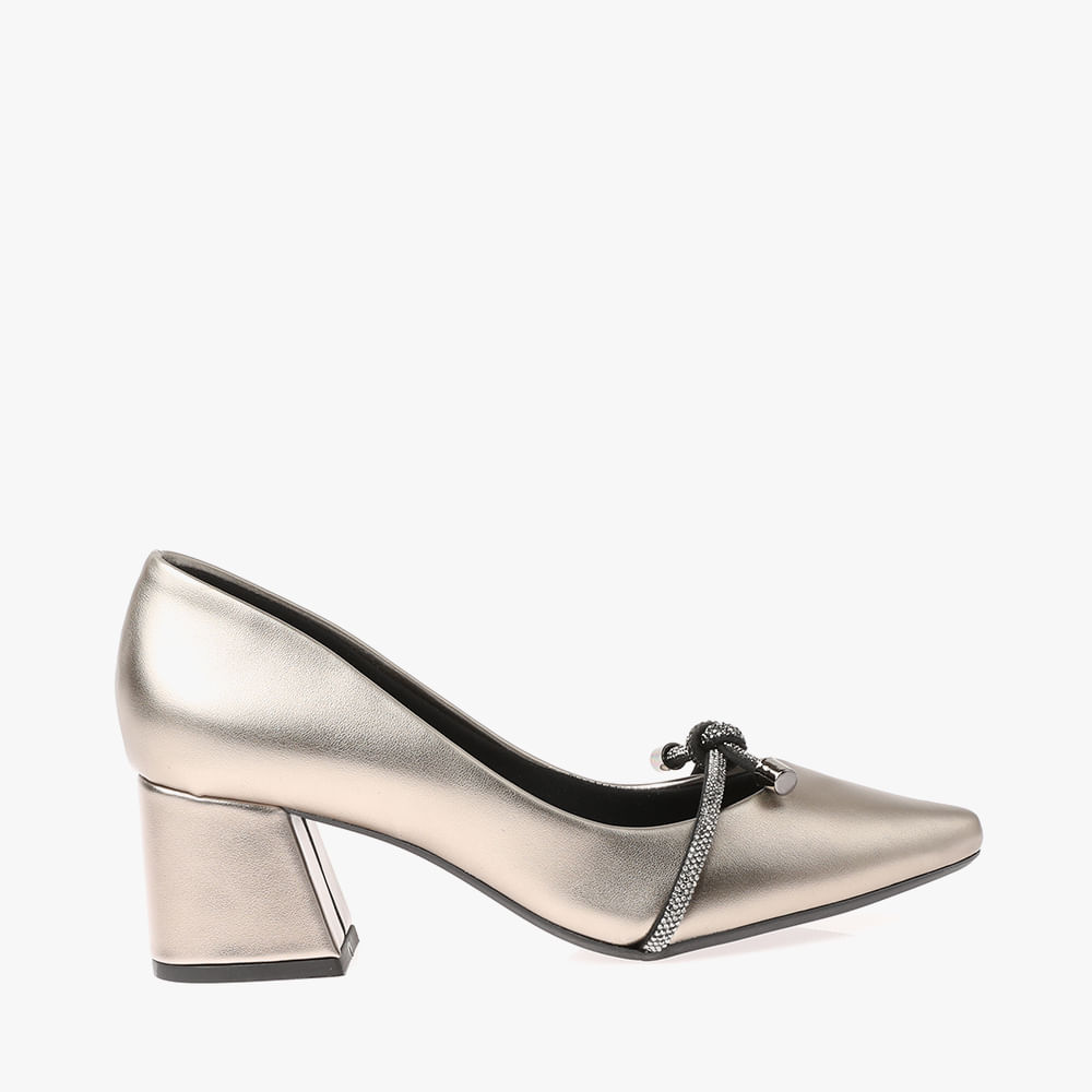 SCARPIN SALTO STRASS 3466343 PRATA VELHO NP EGEU/ONIX MANTA 35