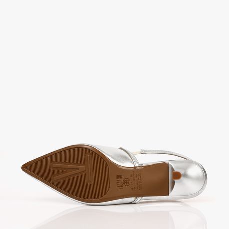 SCARPIN CHANEL TIRA NO MEIO DO PE 1122881 PRATA 34