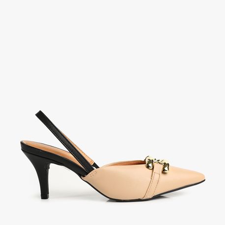 SCARPIN CHANEL ENFEITE 11851114 PRETO/BEGE 34