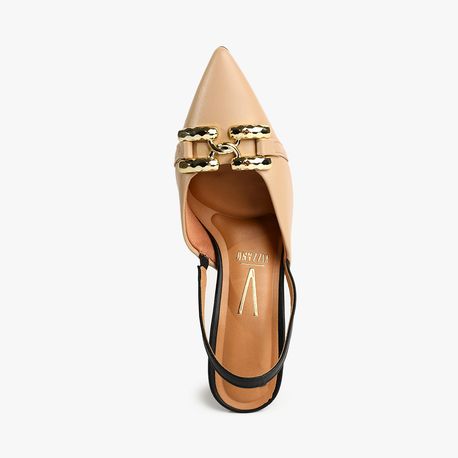 SCARPIN CHANEL ENFEITE 11851114 PRETO/BEGE 34