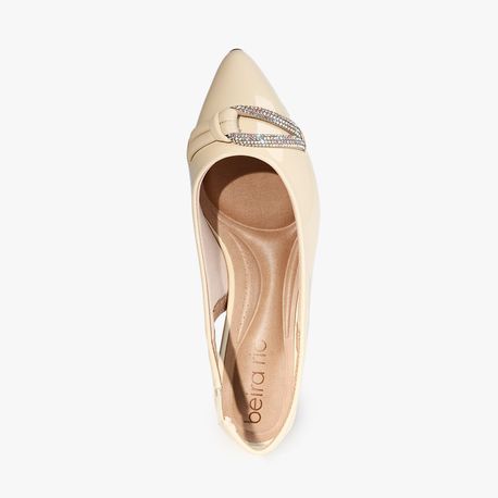SCARPIN SALTO ENFEITE STRASS 4182221 CREME VZ 34