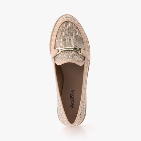 MOCASSIM TRADIONAL COM FIVELA Q9871 NATURAL/DEBRUM BEGE 40
