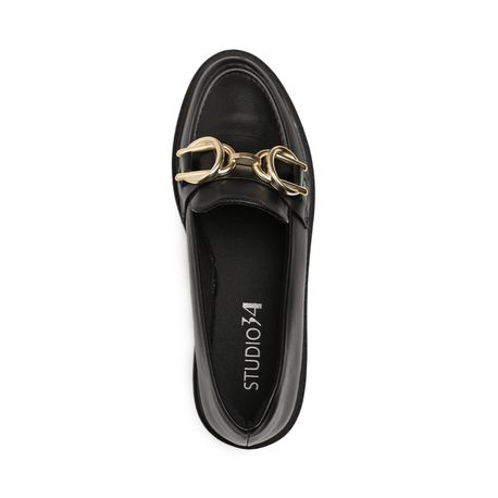 MOCASSIM FIVELA SD94011486 PTO NP FLOATHER/METAL DOURADO/PTO SOLADO 34