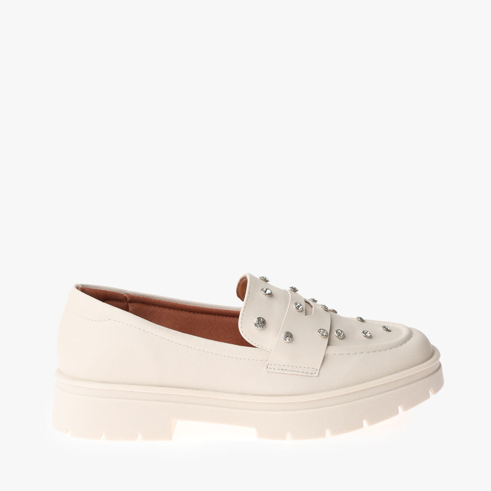 MOCASSIM PIN E STRASS 1422105 BCO OFF PELICA 34