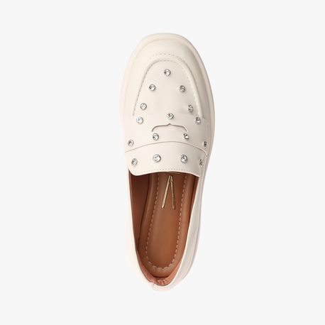 MOCASSIM PIN E STRASS 1422105 BCO OFF PELICA 34