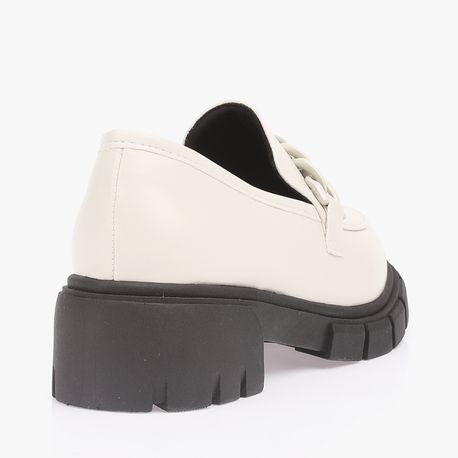 MOCASSIM TRATORADO CORRENTE ANTONELA 1 OFF WHITE/PRETO 38