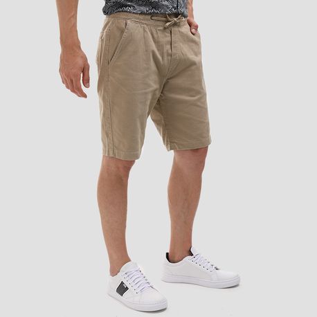 BERMUDA SARJA C/ ELASTANO 4025 BEGE P