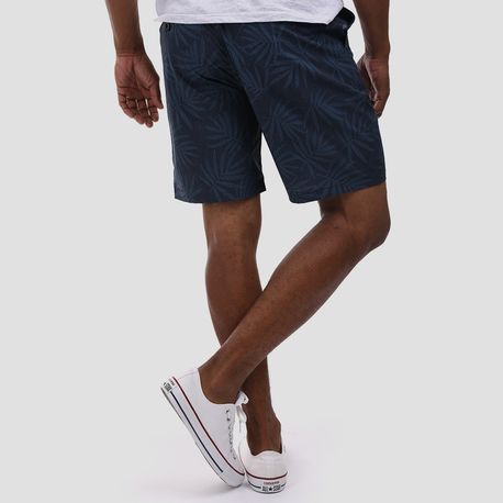 BERMUDA TACTEL FOLHAGEM 9140034 AZUL 38