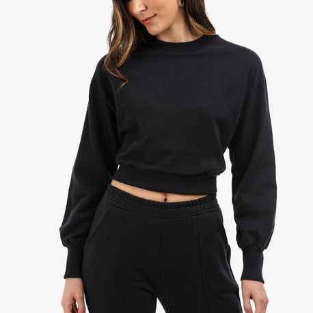 MOLETOM FECHADO CROPPED 83 PRETO P