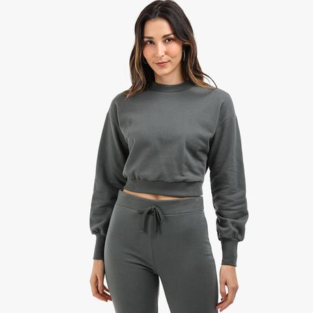 MOLETOM FECHADO CROPPED 83 VERDE M
