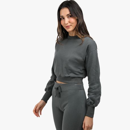 MOLETOM FECHADO CROPPED 83 VERDE M