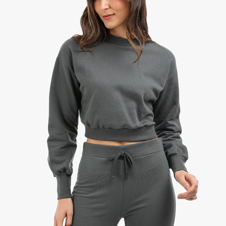 MOLETOM FECHADO CROPPED 83 VERDE M