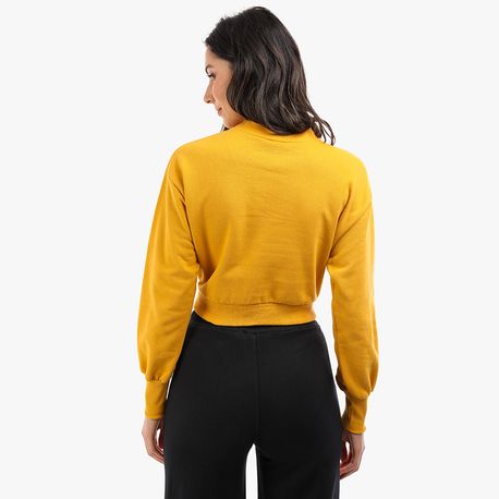 MOLETOM FECHADO CROPPED 83 MOSTARDA P