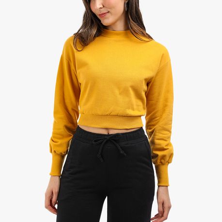 MOLETOM FECHADO CROPPED 83 MOSTARDA P