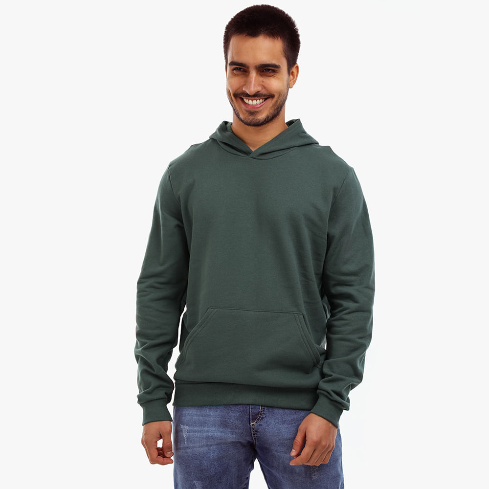 JAQUETA MOLETOM CANGURU FECHADO 00831 MILITAR P