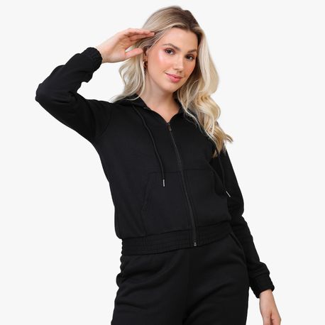 MOLETOM BASICO CANGURU CAPUZ ELASTICO 210656 PRETO P