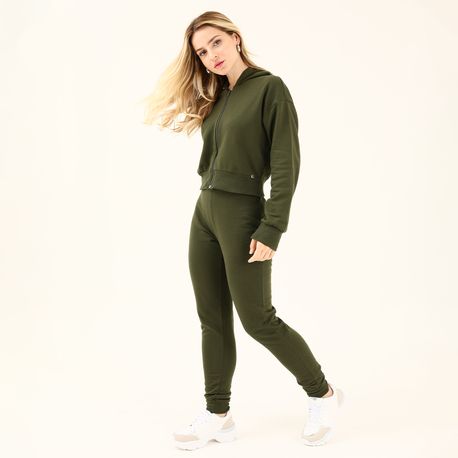 MOLETOM ZIPER CAPUZ CROPPED 445 MILITAR P