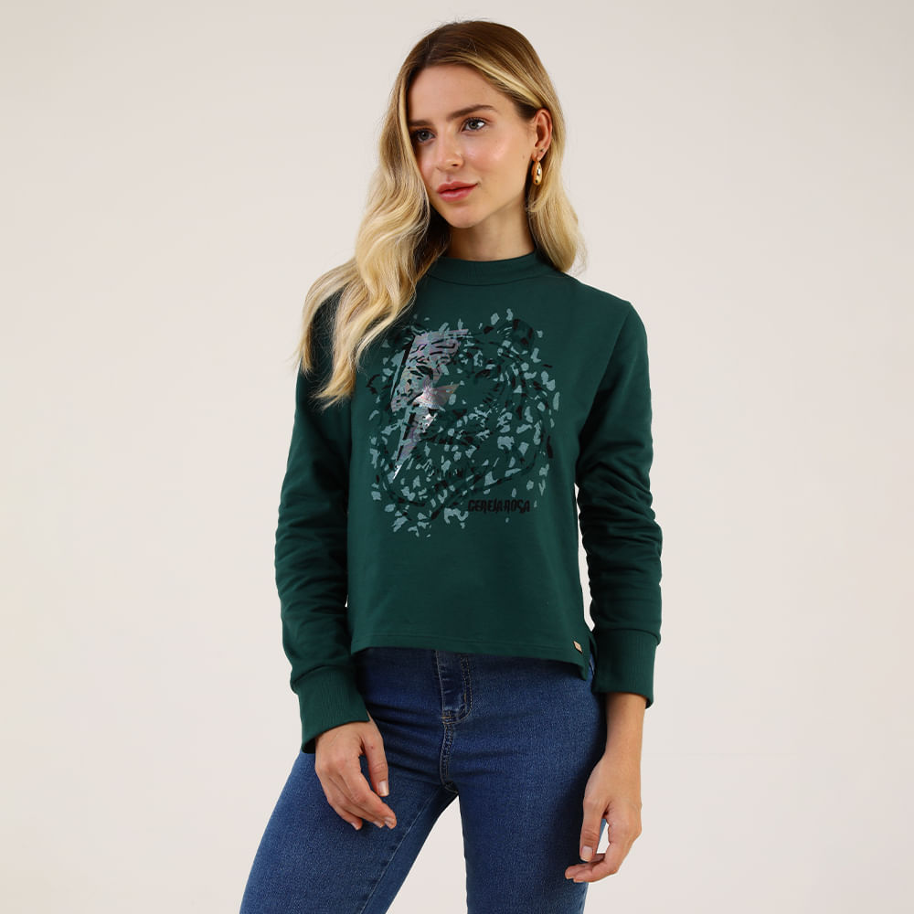 MOLETOM FECHADO EST 73032 VERDE P