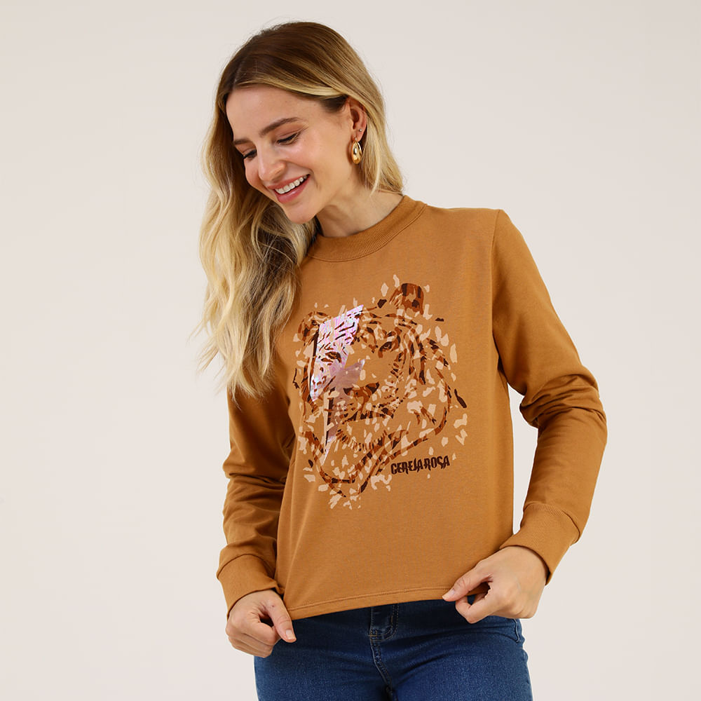 MOLETOM FECHADO EST 73032 CARAMELO P