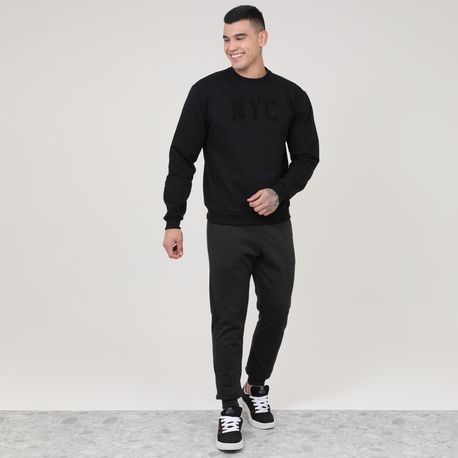 MOLETOM CARECA C/ APLIQUE DG-24757 PRETO P