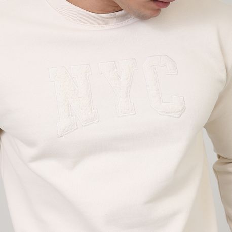 MOLETOM CARECA C/ APLIQUE DG-24757 OFF WHITE P