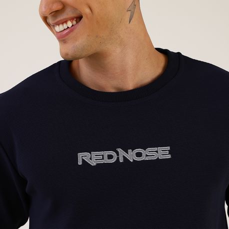 MOLETOM CARECA MAQUINETADO "RED NOSE" 9550111 CINZA ESCURO P