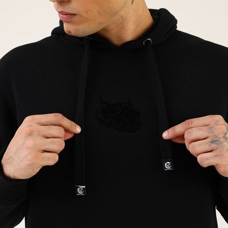 MOLETOM  CANGURU C/ CAPUZ E DESENHO RED NOSE CENTRAL 9540234 PRETO P