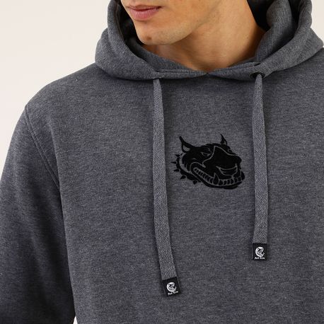 MOLETOM  CANGURU C/ CAPUZ E DESENHO RED NOSE CENTRAL 9540234 CINZA P