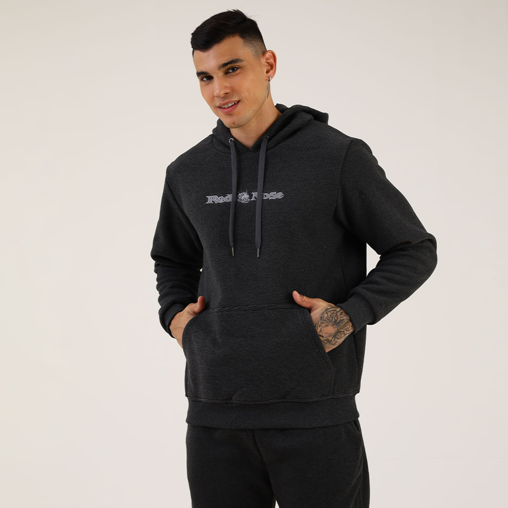 MOLETOM CANGURU C/ CAPUZ "RED NOSE" CENTRAL 9550108 PRETO P
