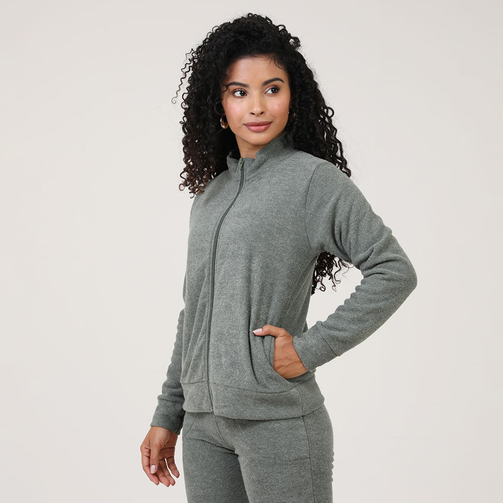 MOLETOM BOUCLE ZIPER B3147 MILITAR M