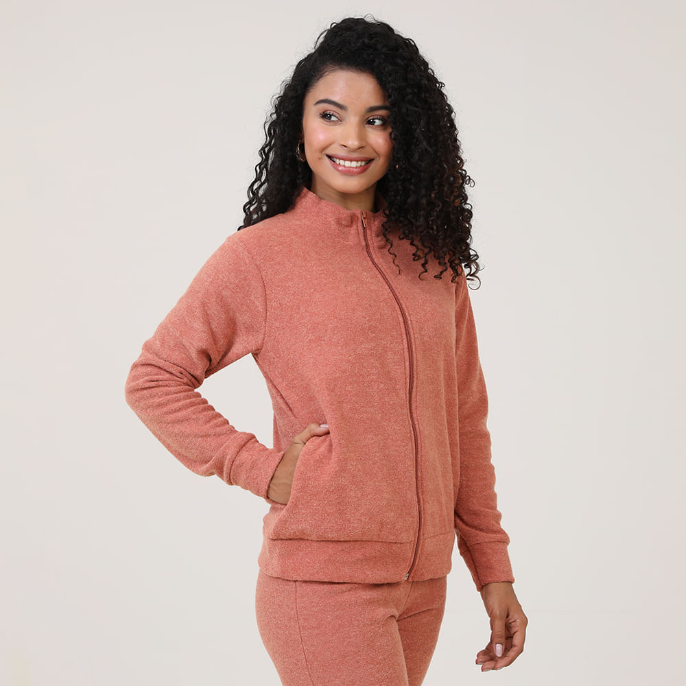 MOLETOM BOUCLE ZIPER B3147 TELHA M